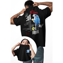 Unisex Debi Tirar Mas Fotos Sırt Baskılı Tişört, Oversize Bad Bunny Temalı Bisiklet Yaka T-Shirt