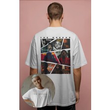 Unisex The Weeknd Albümler Sırt Baskılı Tişört, Oversize Rapper Temalı Bisiklet Yaka T-Shirt