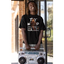 Unisex Albüm Kapakları Baskılı Tişört, Oversize The Weeknd Temalı Bisiklet Yaka T-Shirt