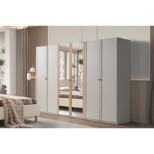 Mony Beige 6 Kapılı Gardırop