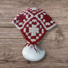 Motifli Retro Örgü Bandana