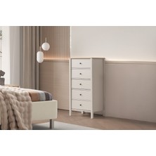Doressa Mony Çamaşırlık 90 cm Yükseklik 60 cm Genişlik 44 cm Suntalam Materyal 5 Çekmeceli Modern