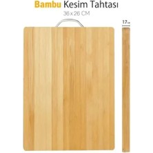 Metal Saplı Bambu Kesim Panosu