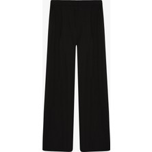 Bol Paça Kumaş Pantolon Siyah