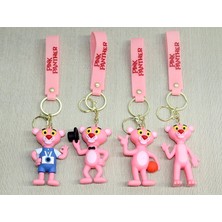 Pembe Panter Silikon Anahtarlık