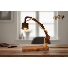 Rustik Doğal Ağaç El Yapımı Lambader