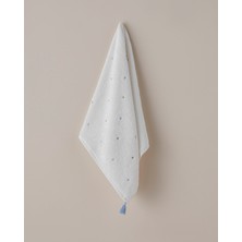 Petite Dot Pamuk Püsküllü Yüz Havlusu 50X80 cm Yeşil-Mavi
