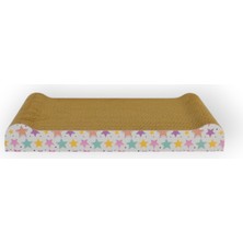 Rotipet Karton Kedi Tırmalama Snugg 43,5X21X6CM Yıldız Desenli