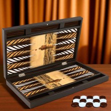 Galata Kulesi Temalı Lüks Tavla Seti - Istanbul Ruhu Lüks Koleksiyon Vip