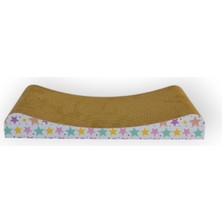 Rotipet Karton Kedi Tırmalama Luma 58X23X8CM Yıldız Desenli