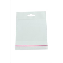 8*17 Yapışkanlı Sedefli 1000 Adet Askılı Şeffaf Poşet