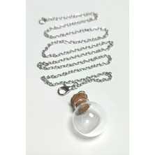 Mantar Kapaklı Boş Fanus Canlı Kolye