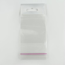 6*20 Yapışkanlı 1000 Adet Askılı Şeffaf Poşet