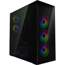 Arctıc Extender 5xargb Fan Tempered Glass 420MM Sıvı Soğutma Destekli E-Atx Type-C Kule Tipi Siyah Bilgisayar Kası