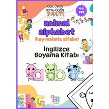 Animal Alphabet (Hayvanlarla Alfabe) Boyama Kitabı