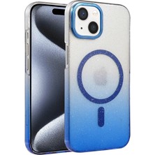 Newface Apple Iphone 14 Glossy Magsafe Kapak - Mavi Mrayd