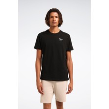 Reebok Rı Left Chest Logo Siyah Erkek Kısa Kol T-Shirt