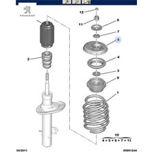 Amortisör Üst Takozu 208-301-C3 Peugeot    Ds, Cıtroen, Opel, Peugeot 5038.G6