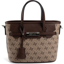 Silver Polo  Kadın Omuz Çantası 1185-47859 Sılver Polo Bayan Çantası M178 Koyu Bej-Mat Kahve