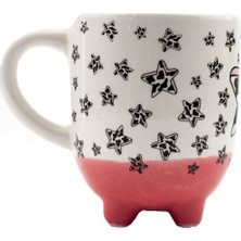 Inek Kupa 03 El Yapımı 3D Krem Parlak Kupa - El Yapımı Seramik Kupa