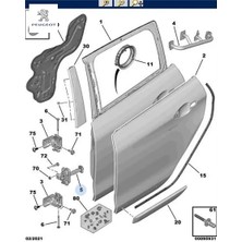 Arka Kapi Gergisi  208-2008 Peugeot    Peugeot, Cıtroen 9671891280