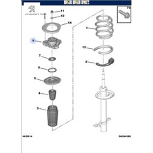 Sağ Amortisör Tablasi Peugeot  1440721480/ 1374667080   Cıtroen, Fıat, Peugeot 1612735980