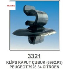 Motor Kaput Çubuk Klipsi   306 407 Starklips  7928.34 / 6992.P3   3321