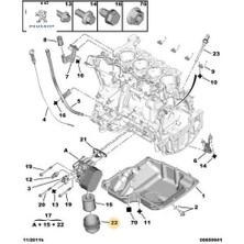 Yağ Filtre Kapaği 206-307 TU3/TU5JP4 Peugeot  3M5Q6737AA/ Volvo, Alfa Romeo, Cıtroen, Fıat, Ds, Ford, Mını Cooper, Lancıa, Peugeot, Opel 1103.L7