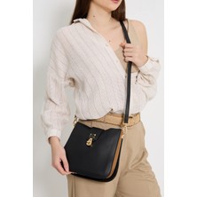 Morpelikan Kadın Kilit Kapamalı Üçbölmeli Çarpraz Askılı Omuz Çantası