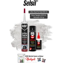 Selsil Ninja Hızlı Yapıştırıcı ve Ultra Tack No Nail Ultra Güçlü Yapıştırıcı, Rosie Hediye