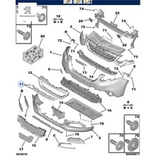 Ön Izgara Nikelaji Krom Grisi   2008 Peugeot    Peugeot 1610144980