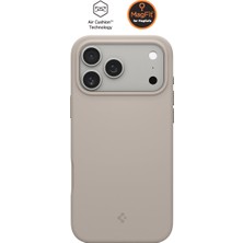 Spigen iPhone 17 Pro Max ile Uyumlu MagSafe Kılıf Silicone Fit Mag Fit Kaymaz Silikon Bej Kapak - ACS09904 (Spigen TR Garantili)