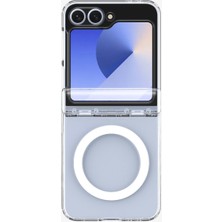 Spigen Samsung Galaxy Z Flip 7 FE / Z Flip 6 ile Uyumlu ince Kılıf Ultra Hybrid Pro Sararma Karşıtı DuraClear™ Hava Kanalı Teknolojisi™ Askeri Sınıf Koruma Clear White Şeffaf Kapak - ACS09806