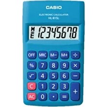 CASIO Mavi Cep Tipi Hesap Makinesi HL-815L-BU 8 Haneli Ekran Özelliği İle Pratik Kullanım