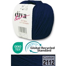 Diva İplik Premium Amigurumi Ipi Punch (Panç) Bebe Soft Cotton 50 gr Örgü Pamuk Ip - Lacivert