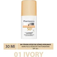 Koruyucu Düzeltici Sıvı Fondöten En Yüksek Düzeyde Güneş Koruması Spf 50+ 01 Ivory