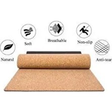 Tpe Üzeri Mantar Kaplama Yoga Matı 5mm