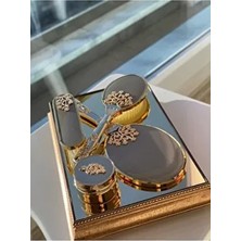 Gelin Ayna Tarak Seti Lüks Gold