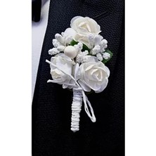 Beyaz Yaka Çiçeği ( 10LU Paket ) Damat Yaka Çiçeği-Sağdıç Yaka Çiçeği-Damat ve Arkadaşları Çiçeği