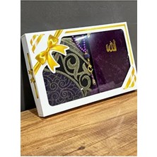 ayhanhome Mor Tafta Saçaklı Bohçalık Seccade Yasin Tesbih Seti Polyester Malzeme