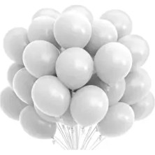 Atom Balon Atom Beyaz Renk Balon 20 Adet - Parti ve Kutlama Malzemeleri İçin Kaliteli Seçim