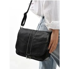 Hakiki Deri Büyük Boy Çapraz ve Omuz Çantası