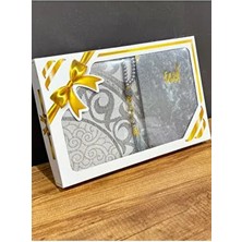 ayhanhome Hediyelik Bohçalık Tafta Seccade Yasin Tesbih Seti Gri Polyester Malzemeden Şık Tasarım