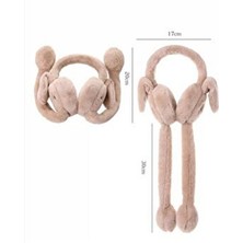 Sweet Tavşan Kulaklı Kulaklık Erkekler İçin Suni Kürk Materyal Düz Desenli Tüm Yaş Gruplarına Uygun