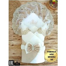 Tomuycuk Gold Pr Unisex Bebek Dış Kundak Battaniyesi, Pamuklu Düz Desenli 85 x 85 cm Özellikli