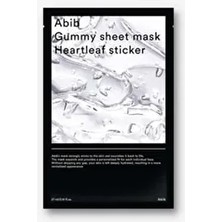 Abib Yüz Maskesi Gummy Sheet Mask Heartleaf Sticker 27 ml Tüm Cilt Tipleri İçin Nemlendirici ve Dengeleyici