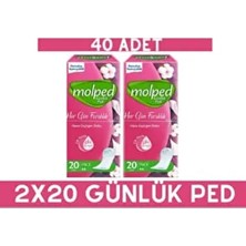 Günlük Parfümsüz Ped Her Gün Ferahlık 20'li x 2 Adet