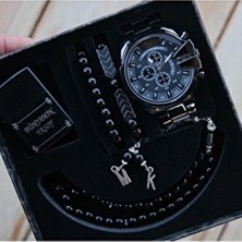 Su Geçirmez Erkek Kol Saati Metal Kasa Siyah Renk Dijital/Analog Fonksiyon 3 ATM