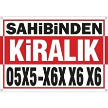 Sufi Dijital Sahibinden Kiralık Branda Afiş Pankart 70X100CM Beyaz Renkli 1 Adet