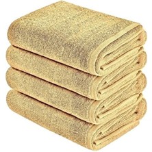 %100 Pamuk Karamel Renkli El Yüz Havlusu 4 Adet Spor Havlusu 50X90